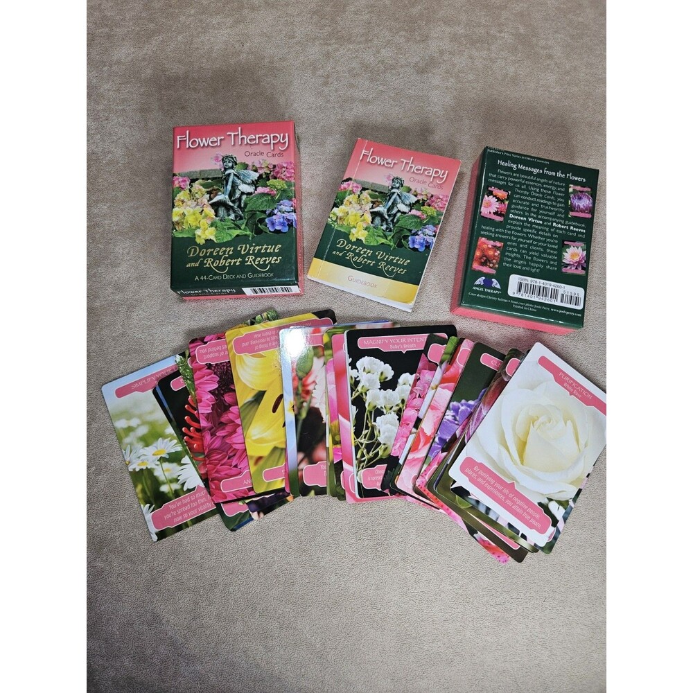 Oracle Cards: FLOWER THERAPY Doreen Virtue & Robert Reeves Golden Edges